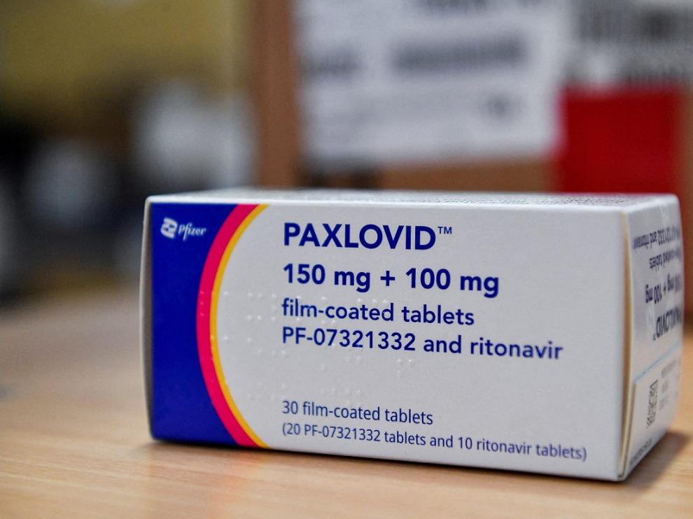 Vista del Paxlovid, el antiviral oral de Pfizer para tratar adultos con síntomas leves y moderados de covid-19.