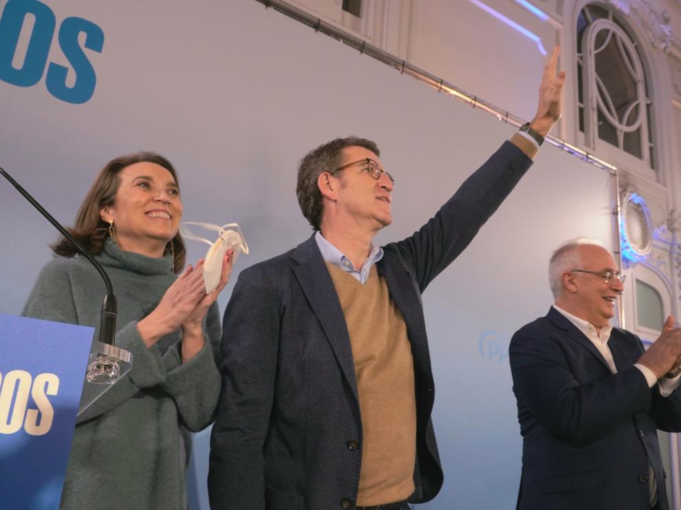 Feijóo en un acto en Logroño.