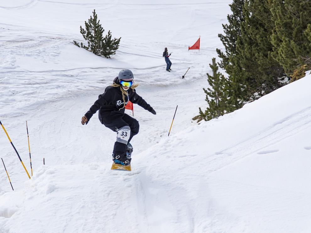 Una competición de snowboard celebrada el pasado fin de semana en Cerler.