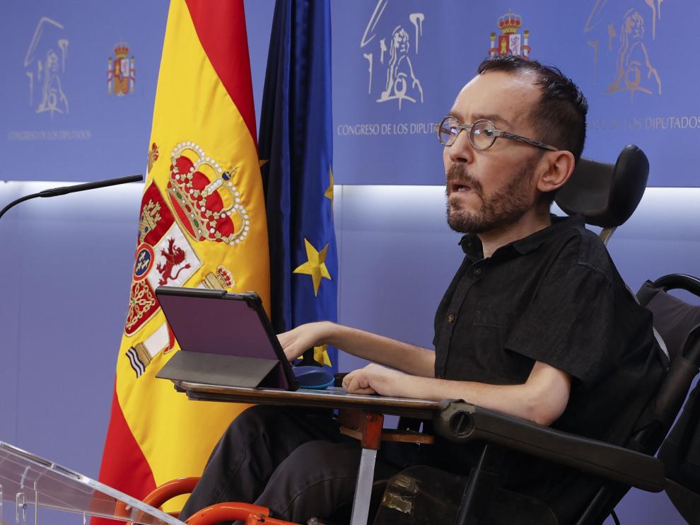El portavoz de Unidas Podemos, Pablo Echenique.