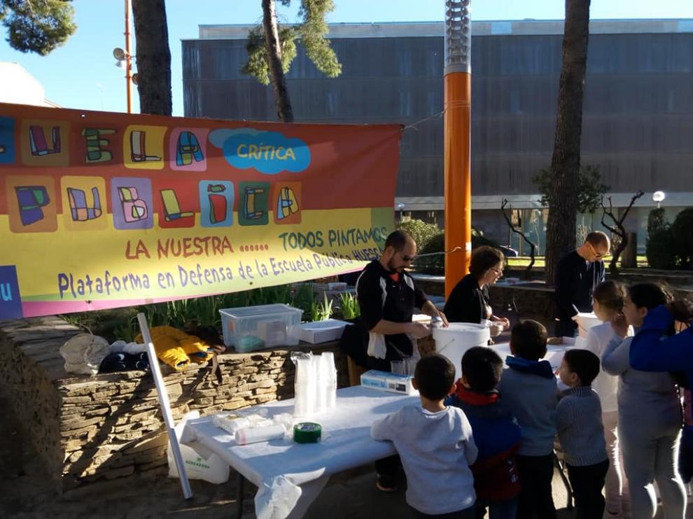Imagen de la última Fiesta de la Escuela Pública celebrada en Huesca en 2019.