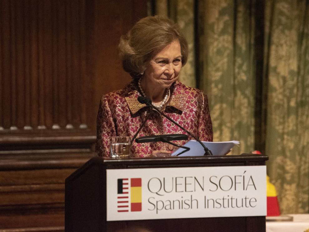 La reina Sofía durante la entrega de premios que llevan su nombre.
