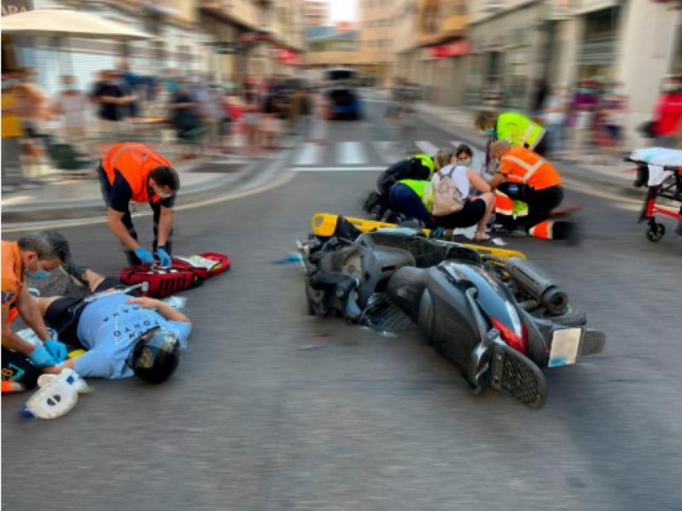 Imagen de archivo del accidente ocurrido en el cruce de las calles Princesa y El Carmen en julio de 2021.