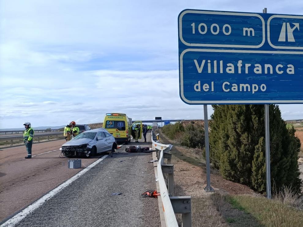El accidente se produjo a la altura de Villafranca del Campo.
