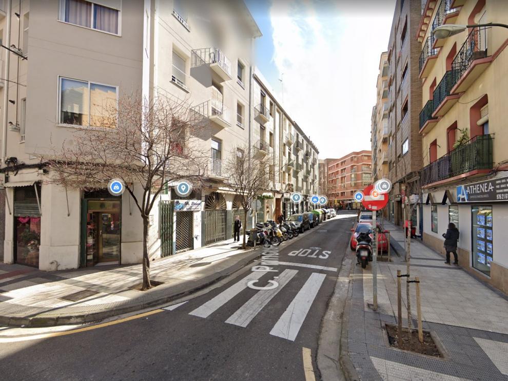 Confluencia de las calles Princesa y Carmen, en Zaragoza, donde ha ocurrido el accidente.