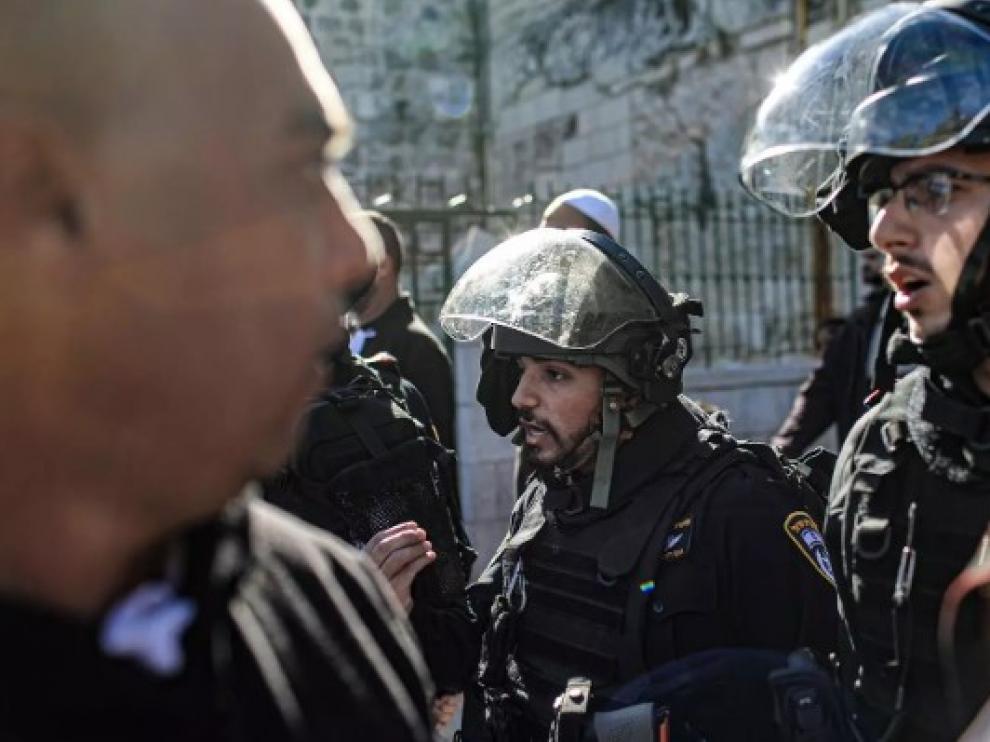 Enfrentamientos entre palestinos y las fuerzas de Israel en la Explanada de las Mezquitas, en Jerusalén