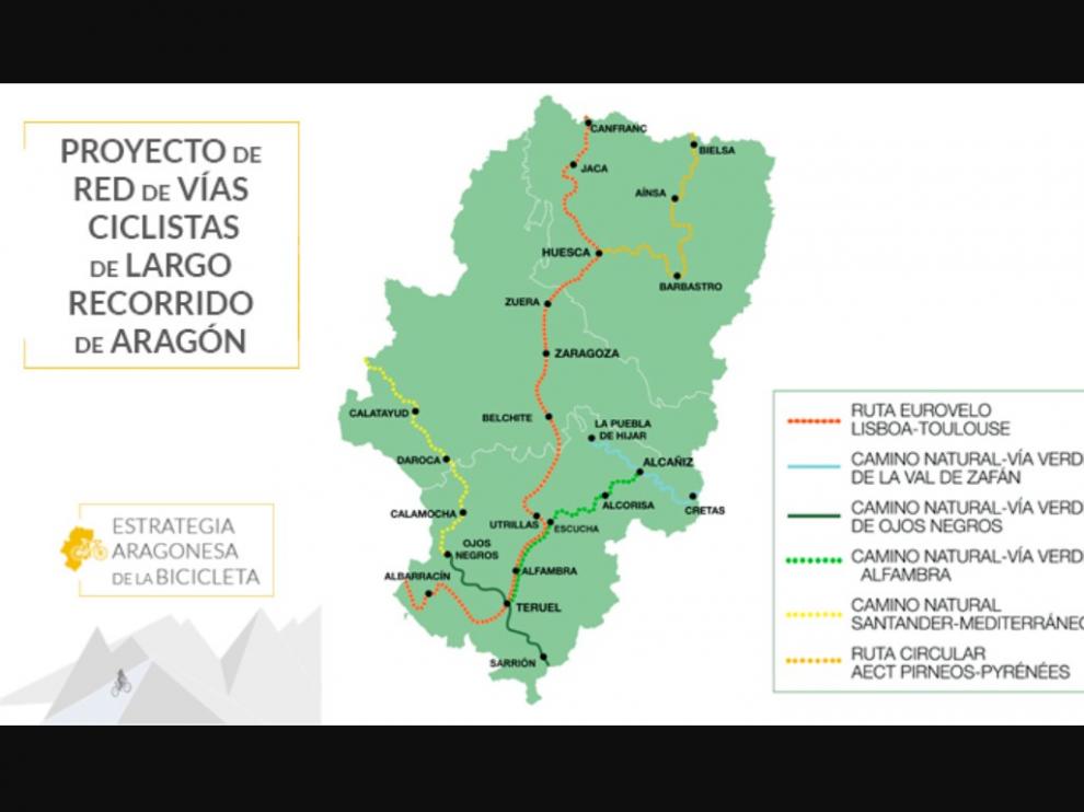 Rutas de largo recorrido en bicicleta por Aragón