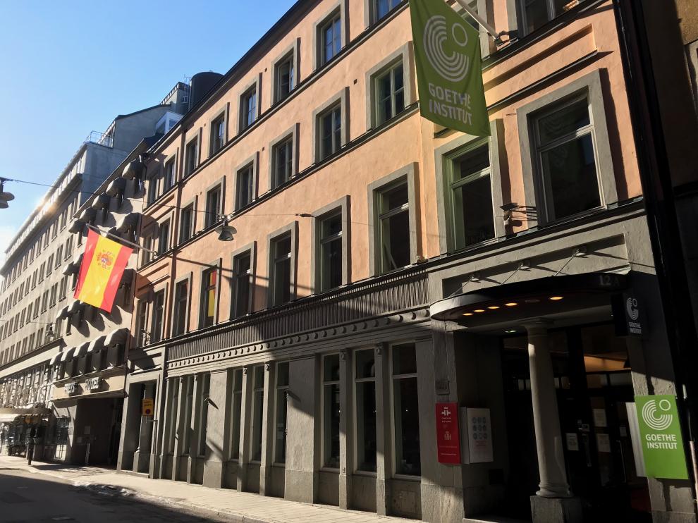 Fachada del Instituto Cervantes de Estocolmo.