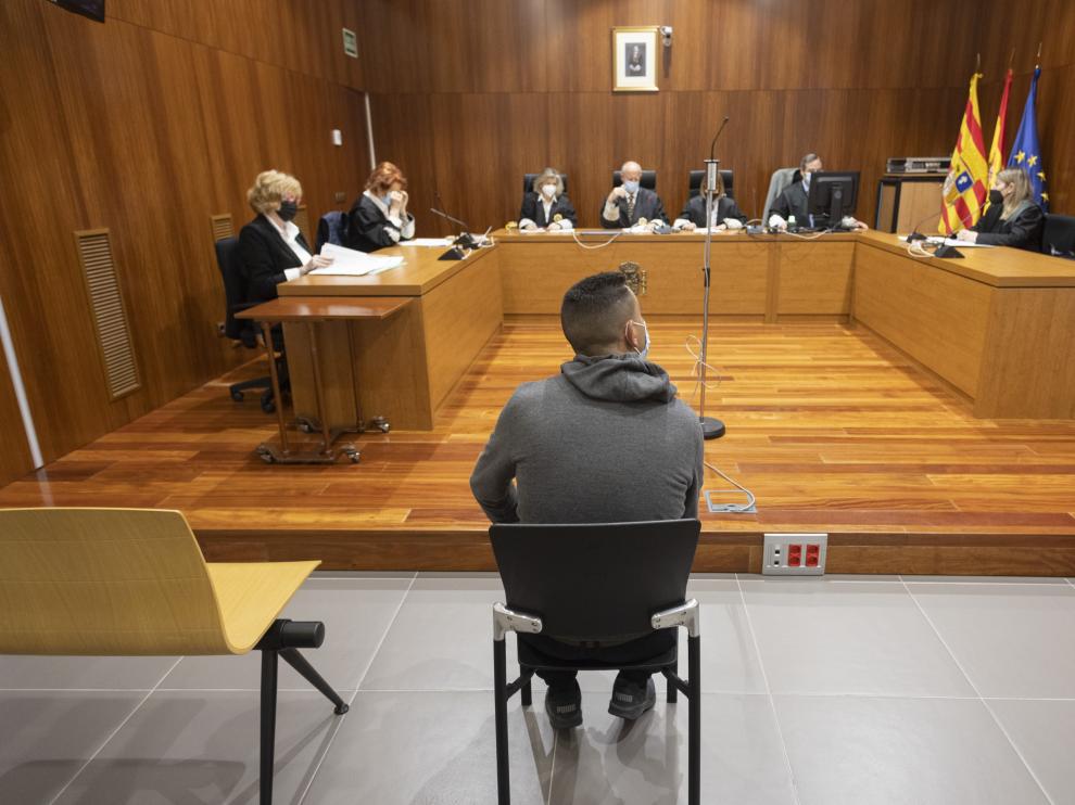 El acusado, durante el juicio celebrado en la Audiencia de Zaragoza.