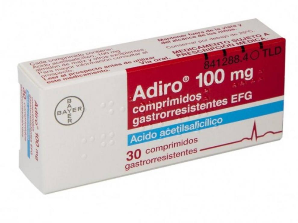 Caja de Adiro 100 mg.