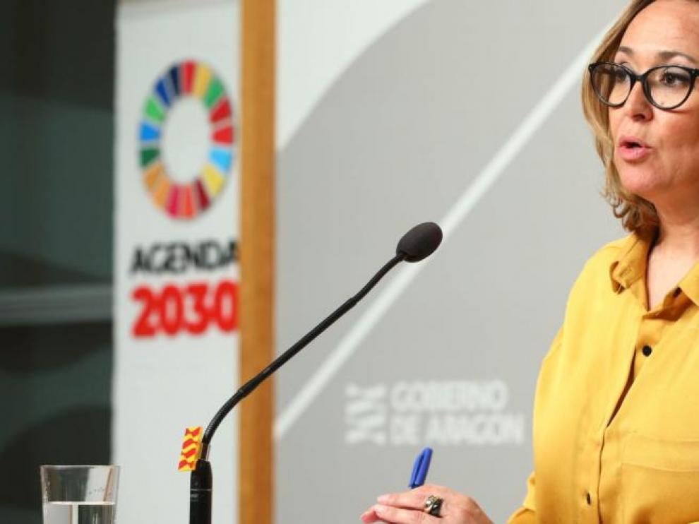 Mayte Pérez, portavoz del Gobierno de Aragón.