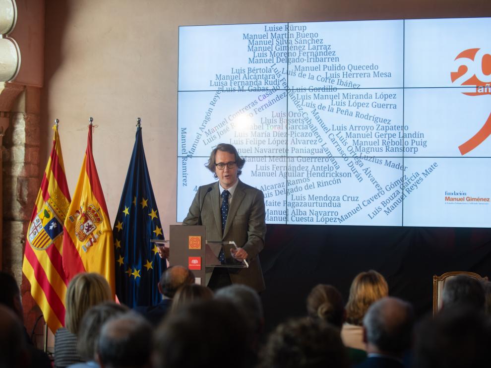 Homenaje de las Cortes de Aragón en el 20 aniversario de la Fundación Manuel Giménez Abad