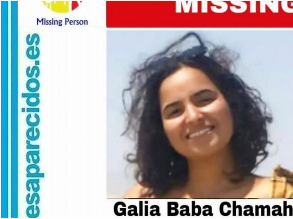 Galia Baba Chamah desapareció el pasado sábado