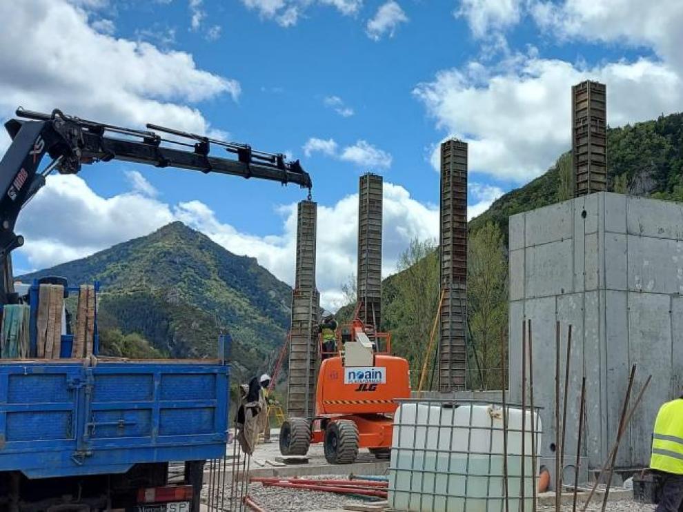Obras de la depuradora de Ansó.