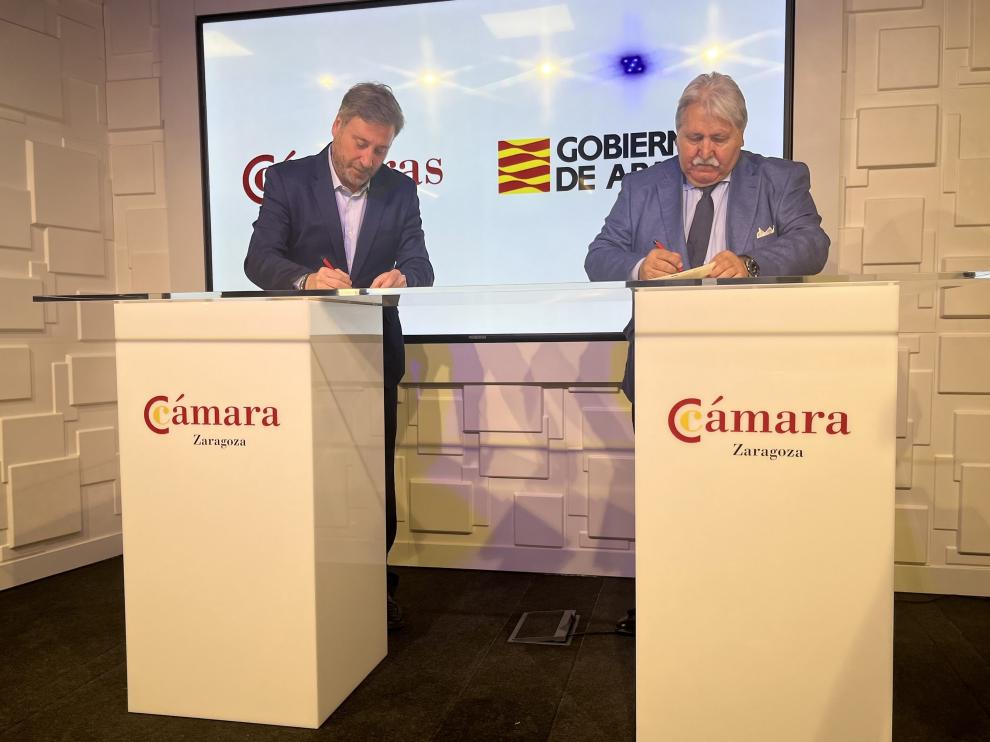 José Luis Soro y Manuel Teruel, en rueda de prensa este viernes.