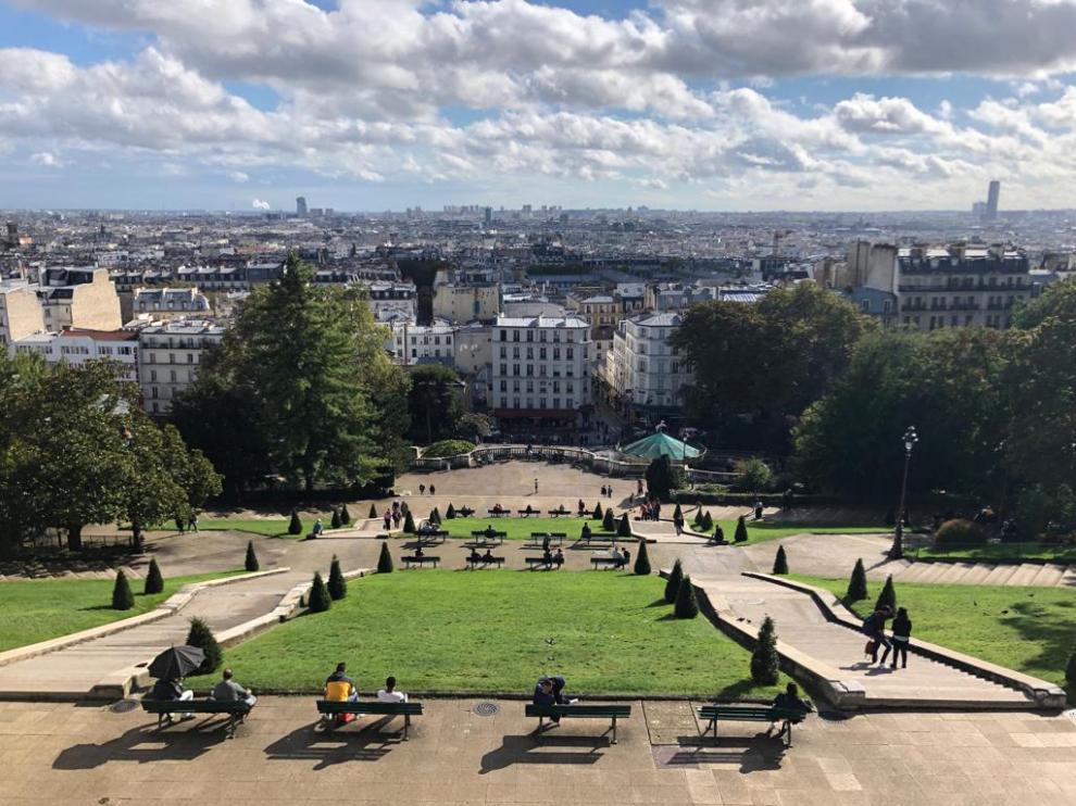 Una imagen de París desde el barrio bohemio de Montmartre.