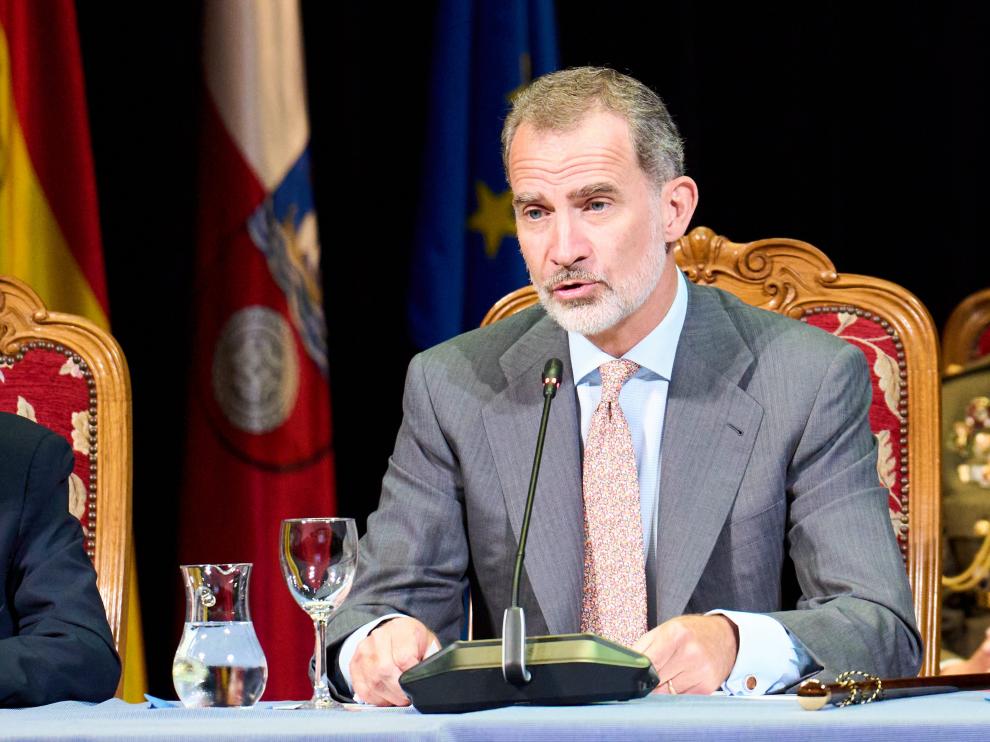 El rey Felipe VI ha inaugurado los cursos de verano de la UIMP, este jueves.
