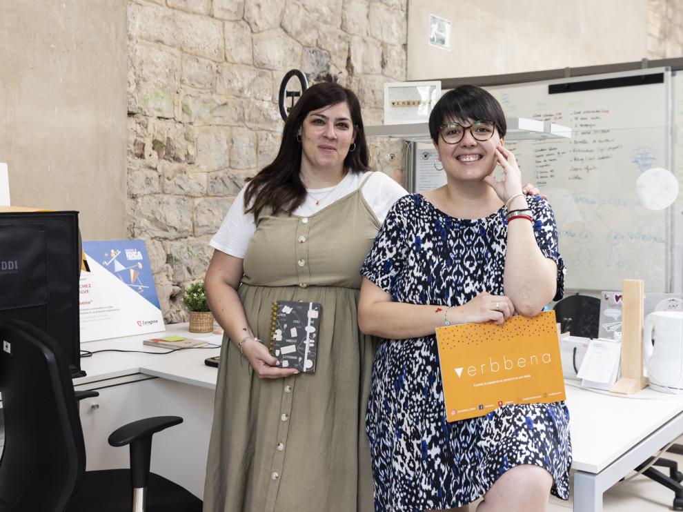 Eva Galve y Julia Sánchez, emprendedoras en Zaragoza Activa.