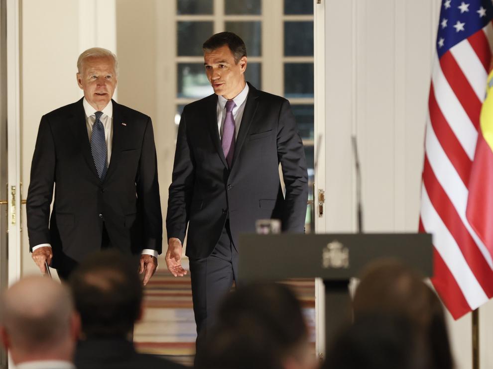 Encuentro del presidente de Estados Unidos, Joe Biden, y el presidente del gobierno de España Pedro Sánchez