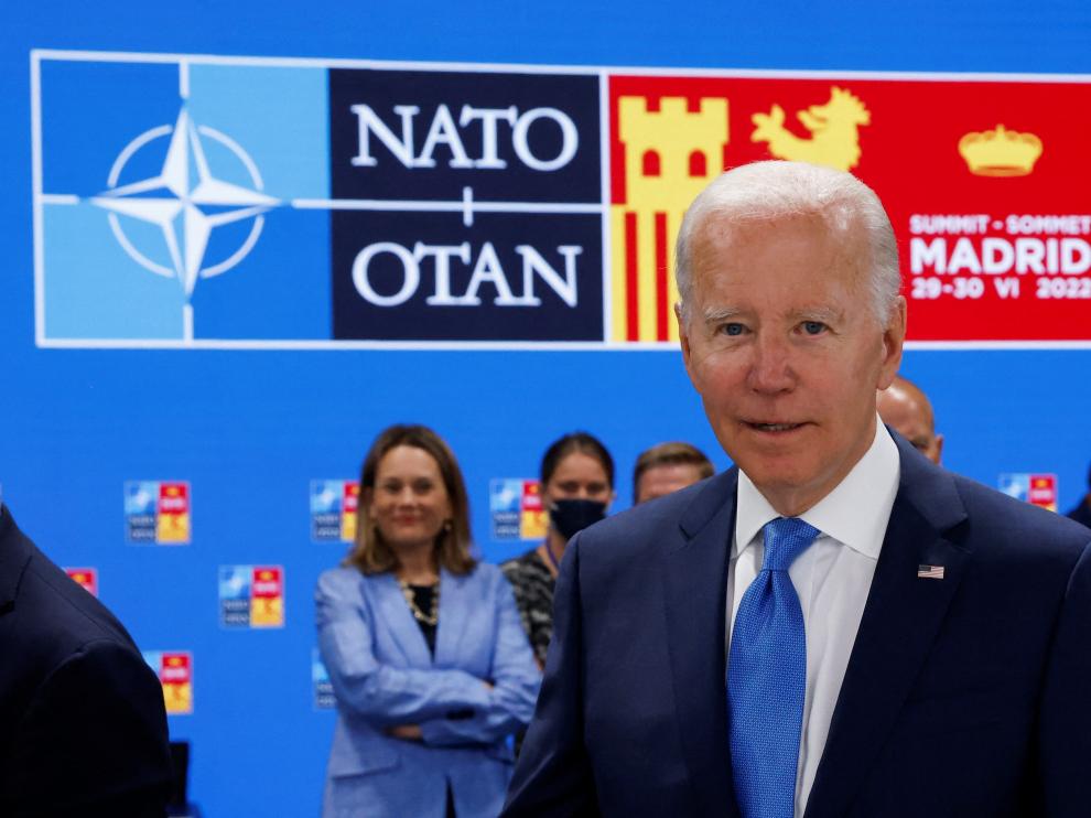 Joe Biden en la cumbre de la OTAN en Madrid.