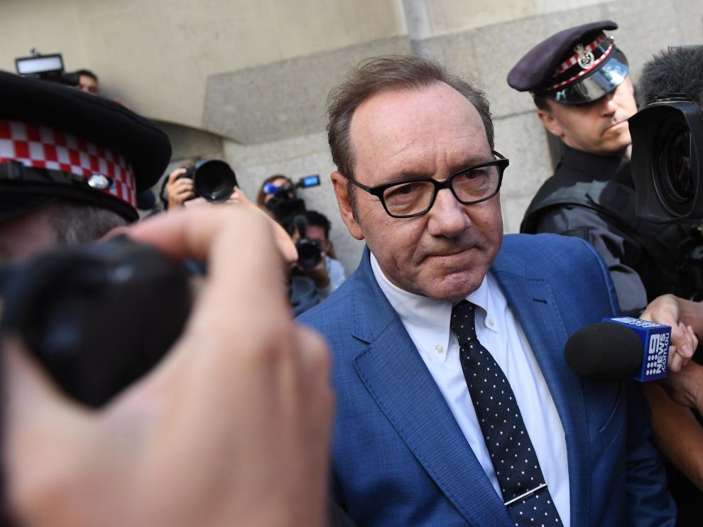 El actor estadounidense Kevin Spacey llega a los tribunales de Londres