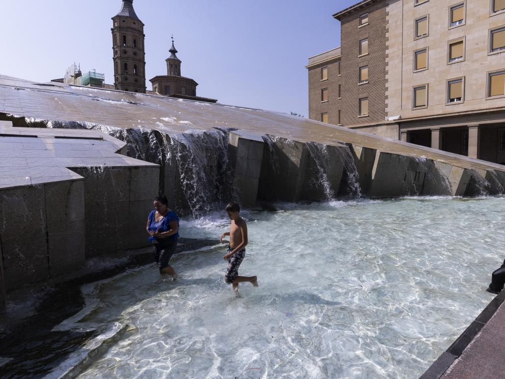 Ola de calor en Zaragoza.