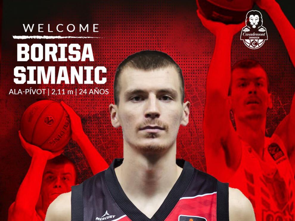 Borisa Simanic, nuevo jugador del Casademont Zaragoza.