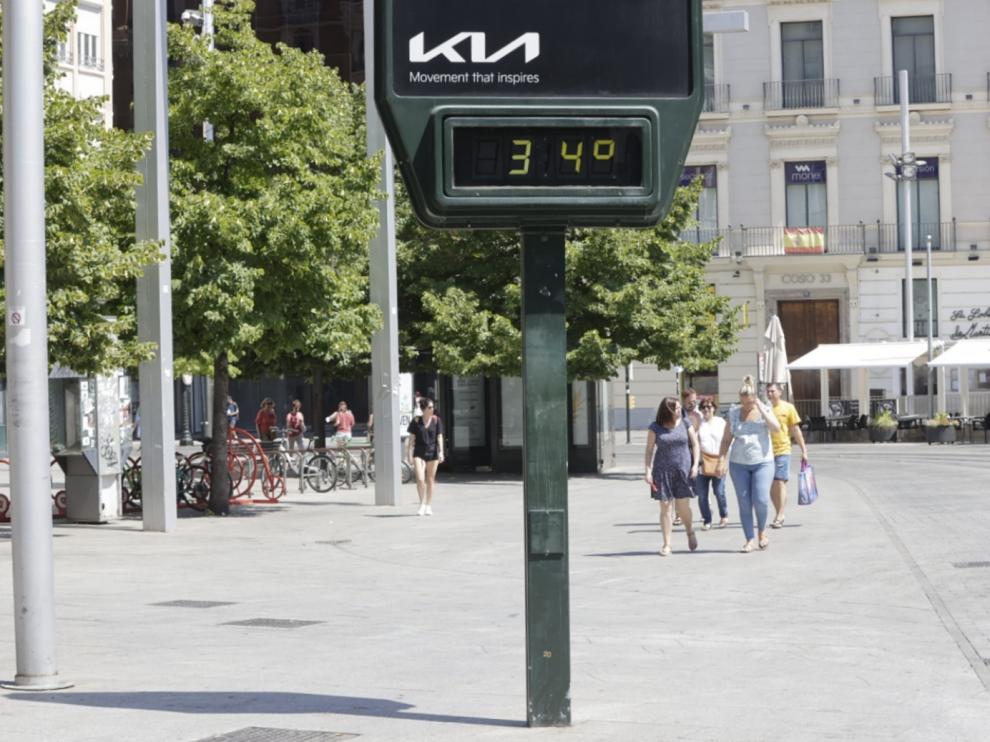 Ola de calor en Zaragoza.