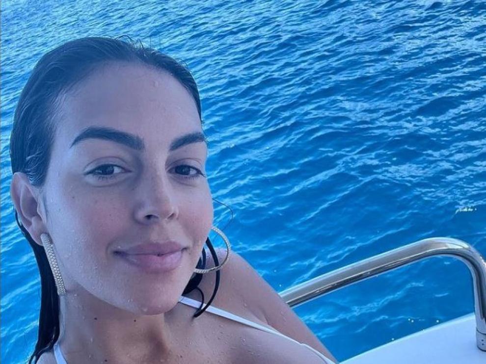 Georgina Rodrígez durante sus vacaciones.