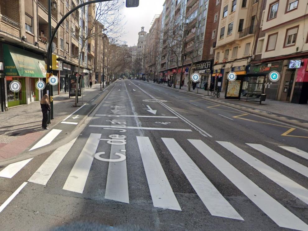 Calle Juan Pablo Bonet en Zaragoza.