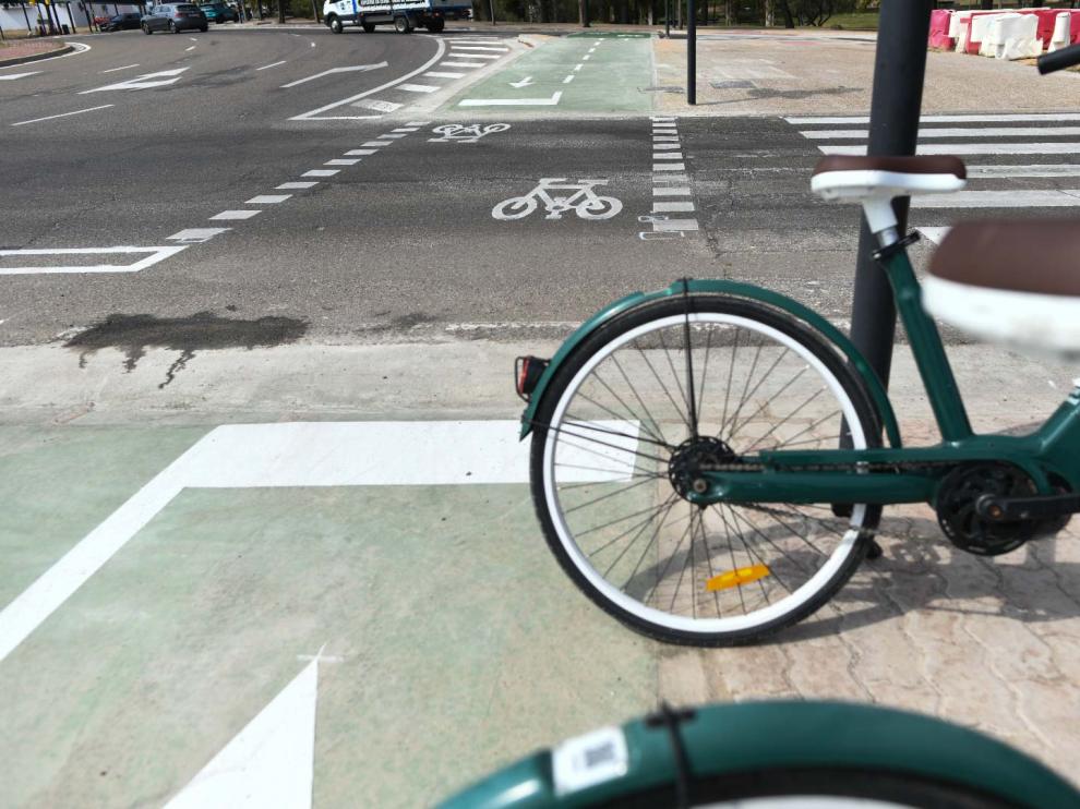 Apertura del carril bici de la prolongación de Gómez Laguna de Zaragoza.