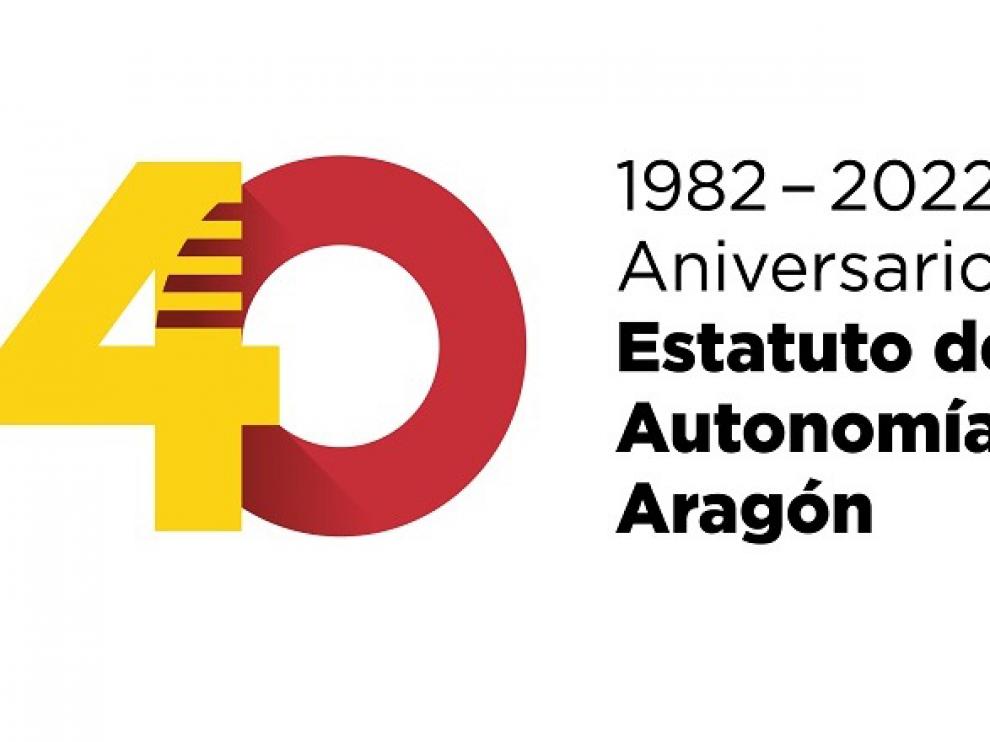 Logo 40 aniversario Estatuto de Autonomía de Aragón.