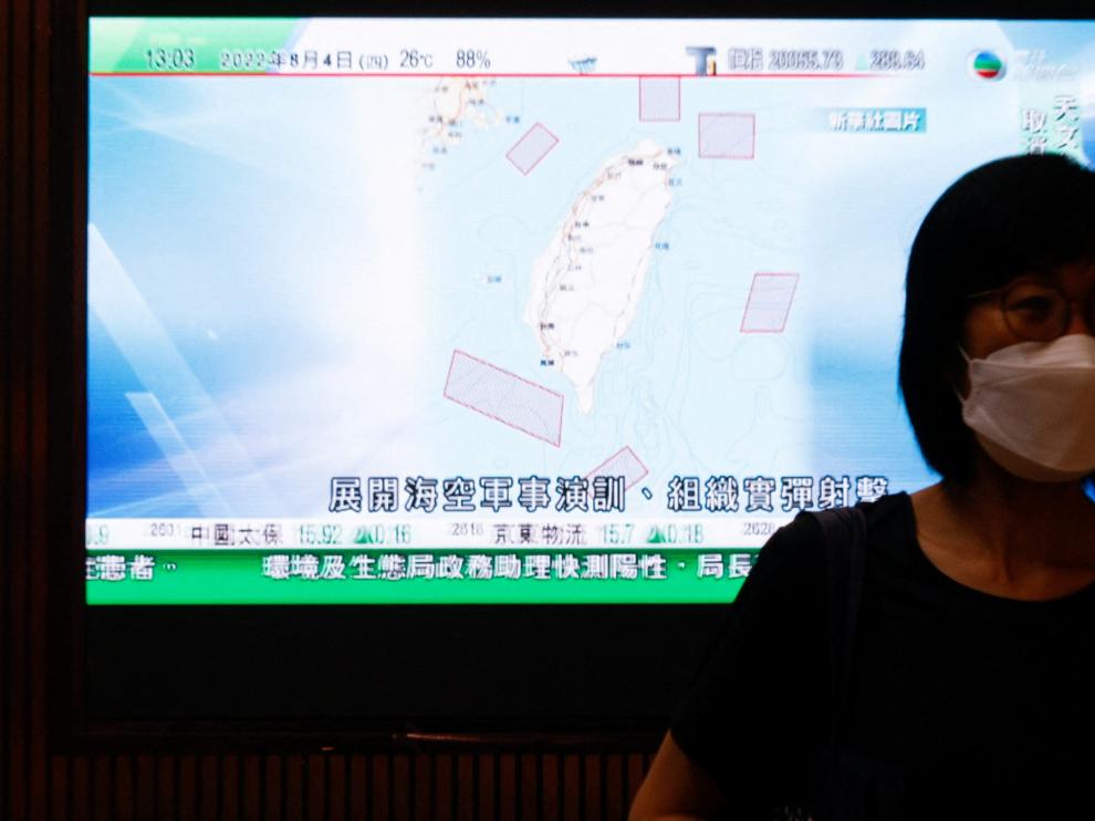 Maniobras chinas en aguas cercanas a Taiwán.