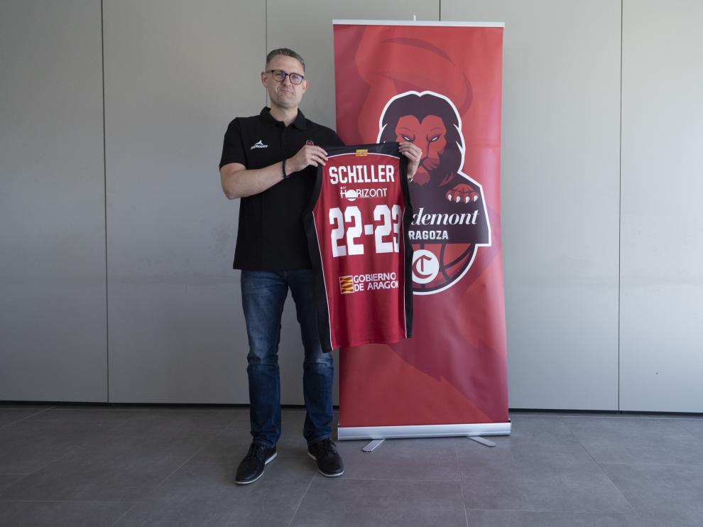 Martin Schiller, durante su presentación como nuevo entrenador del Casademont Zaragoza.