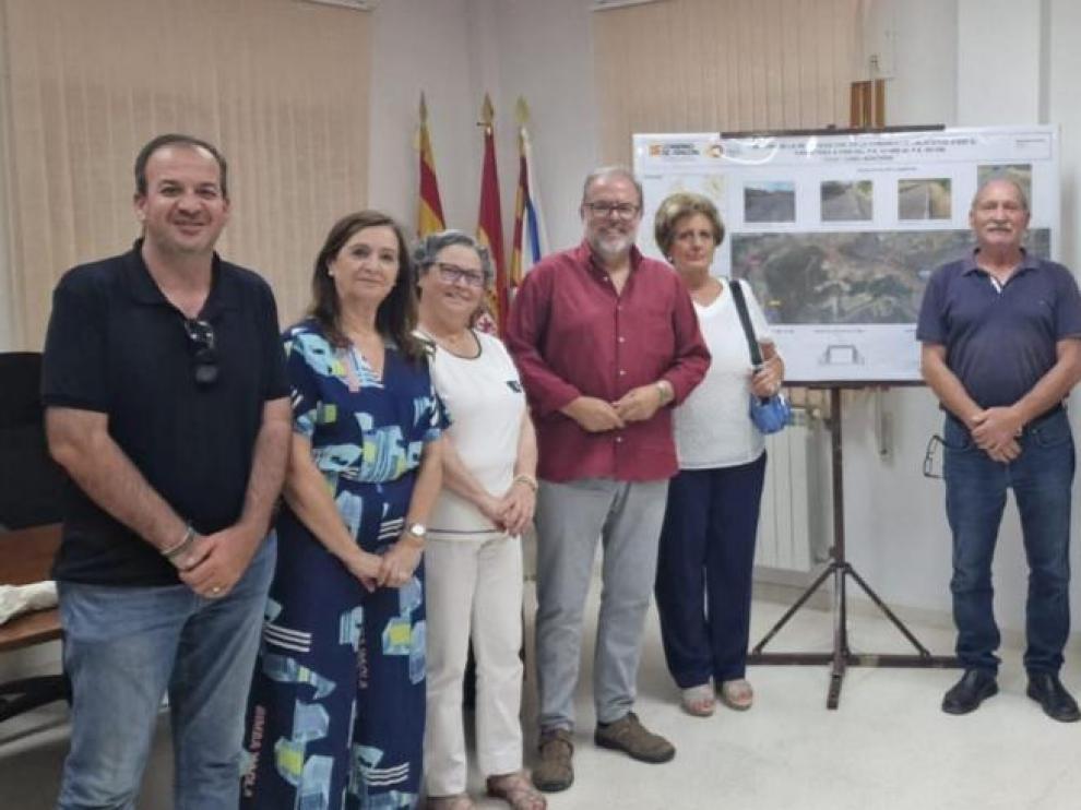 El proyecto se presentó en Monterde con alcaldes de la zona y personal de la DGA