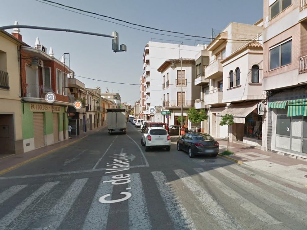 Calle del municipio valenciano de Alginet en la que han sucedido los hechos.