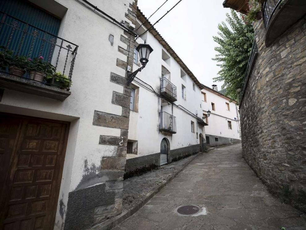 Una calle de Palo en la comarca del Sobrarbe (Huesca).
