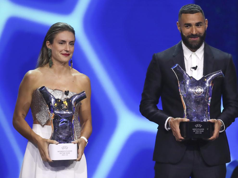 Alexia Putellas y Karim Benzema, galardonados como mejores jugadores del año para la UEFA
