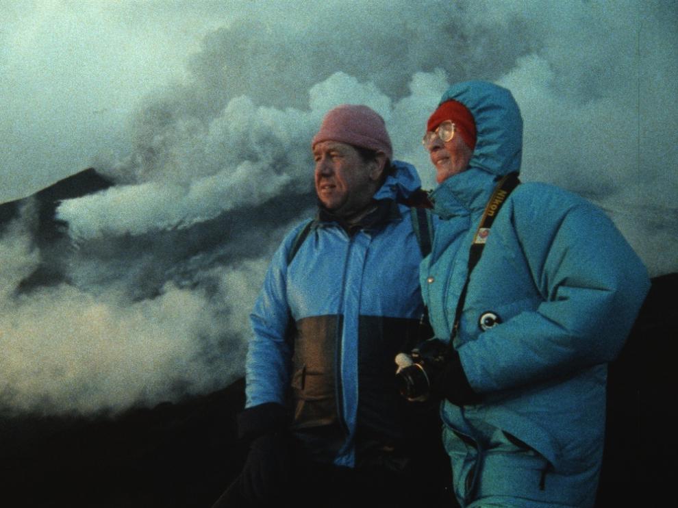 Los dos protagonistas de esta película de obsesión, de amor y de volcanes.