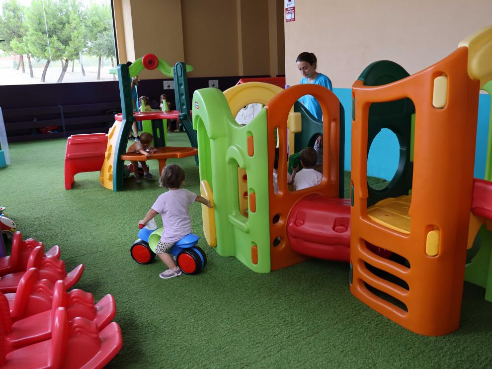 Varios niños en la escuela Nanyland durante esta semana, en el barrio de Parque Venecia.