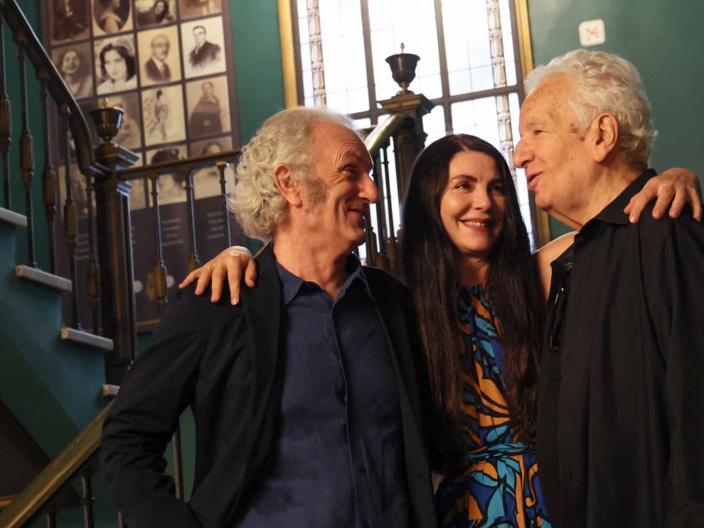 Antonio Valero, Ana Fernández y José Carlos Plaza, ayer, en Zaragoza