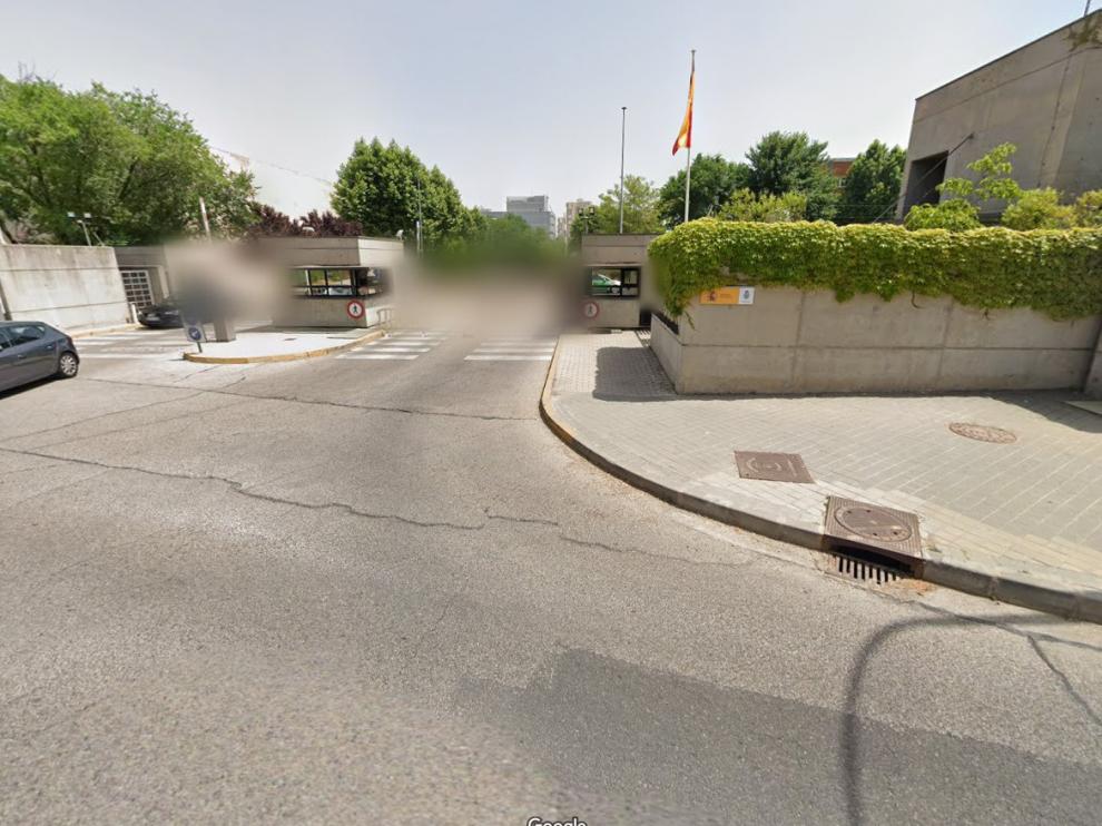 Entrada al complejo policial de Canillas, en Madrid.