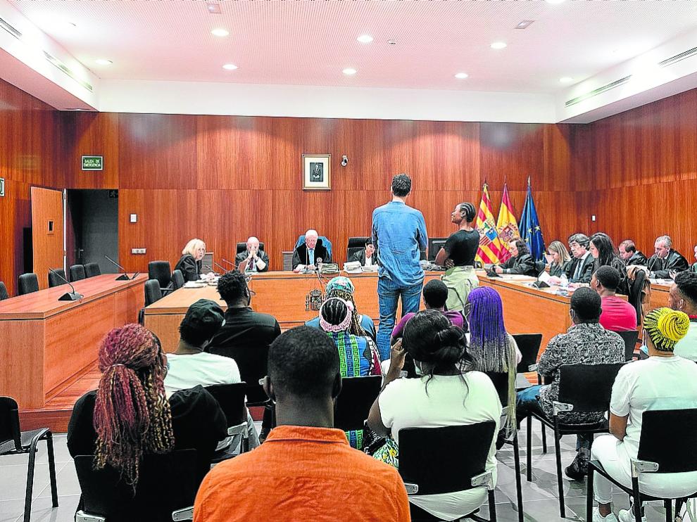 El juicio contra los trece acusados se celebra toda esta semana en la Audiencia de Zaragoza.
