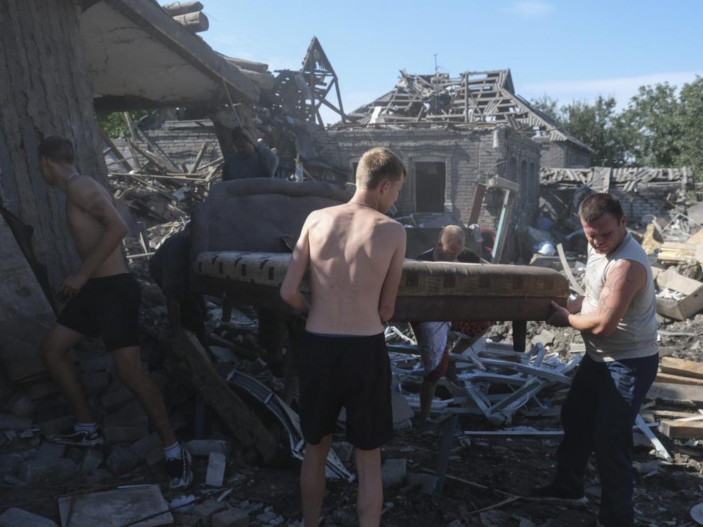 Edificios destruidos en la ciudad de Kramatorsk, en el este de Ucrania