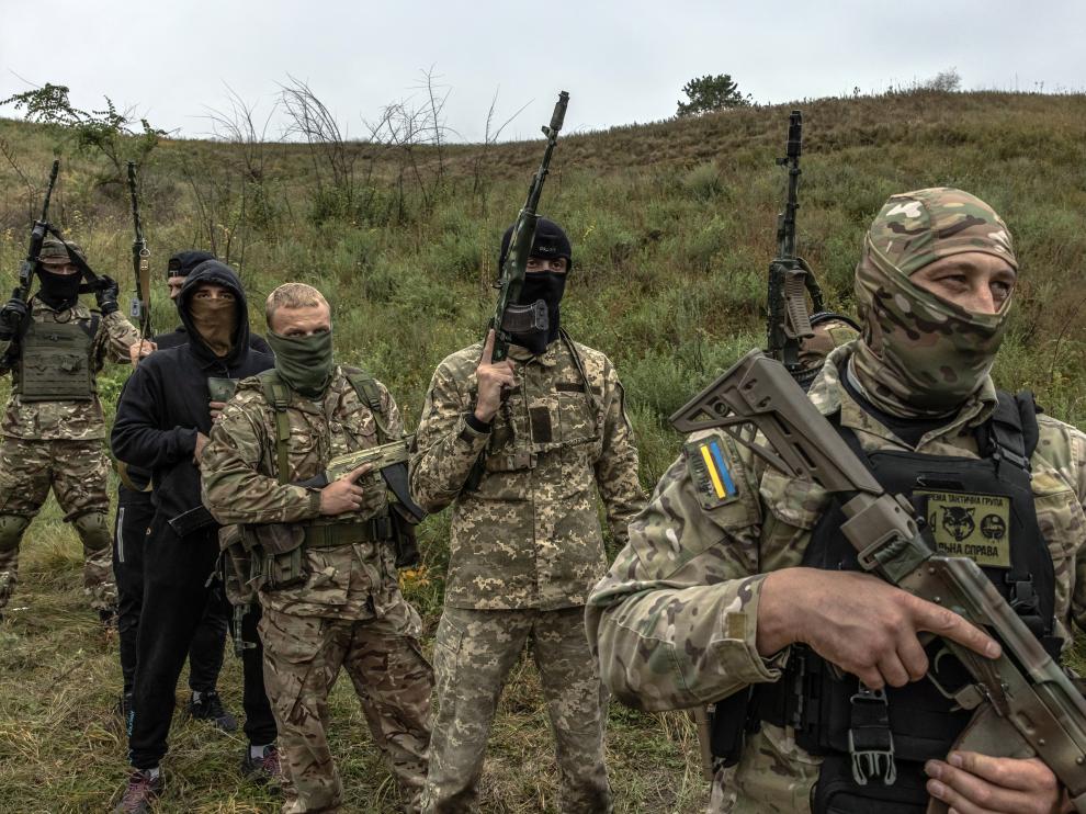 Dzhokhar Dudayev Battalion training in the Kyiv region amid the Russian invasion