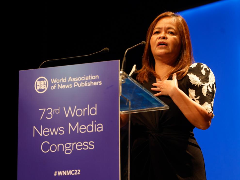 Acto en el que Fernando de Yarza ha anunciado a las ganadoras del premio WAN-IFRA Women in News.