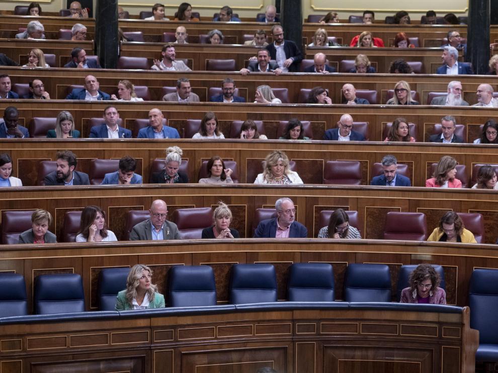 Vista de una sesión plenaria en el Congreso de los Diputados