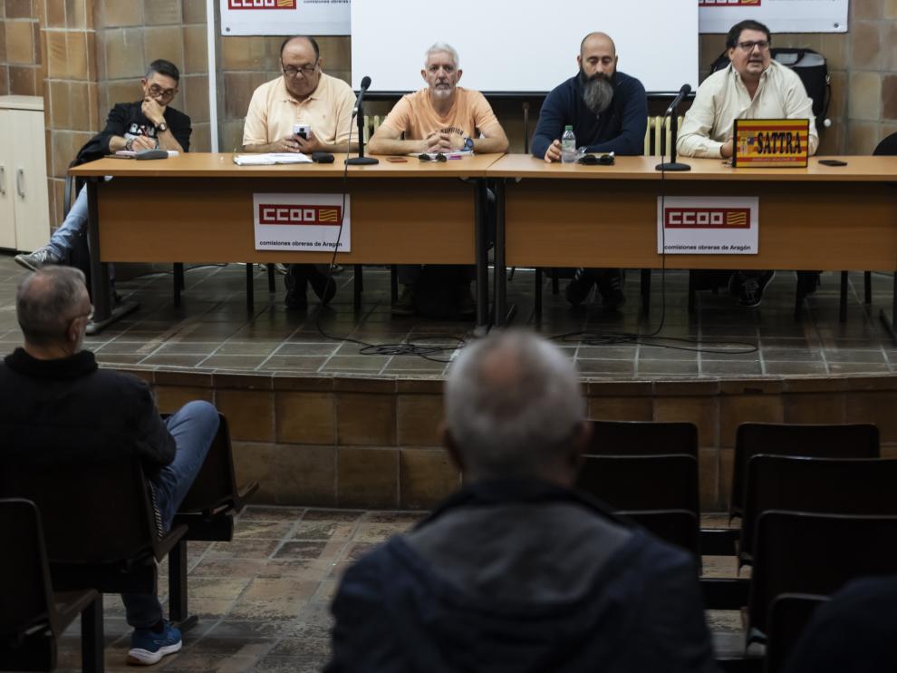 La asamblea celebrada este miércoles en el salón de actos de Comisiones Obreras.