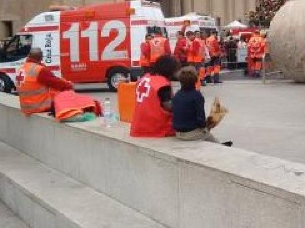 Cruz Roja realizó 132 atenciones este domingo en Zaragoza, con 17 traslados hospitalarios