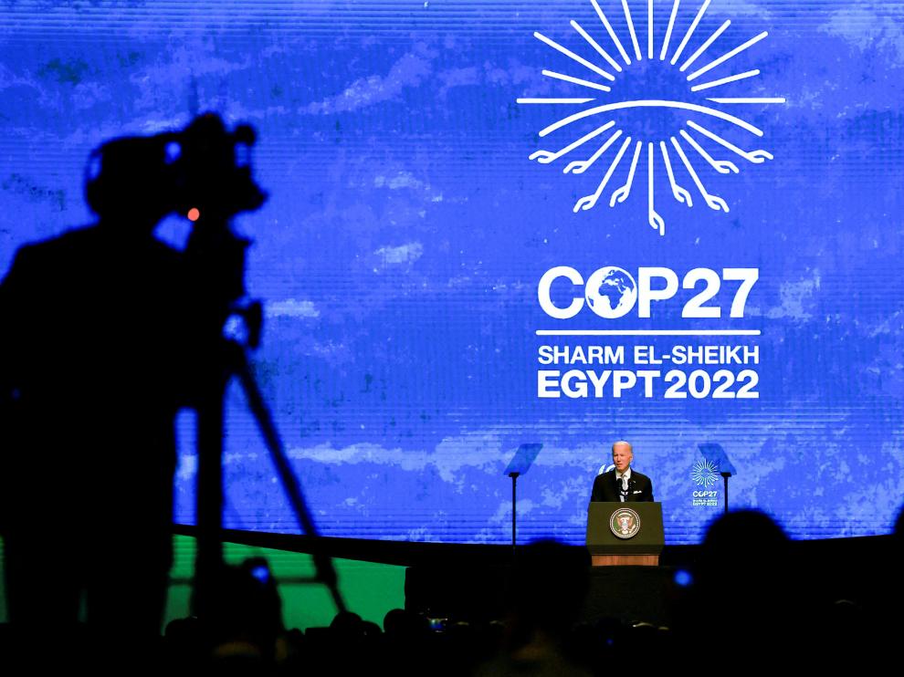 Biden, en su discurso en el COP27.